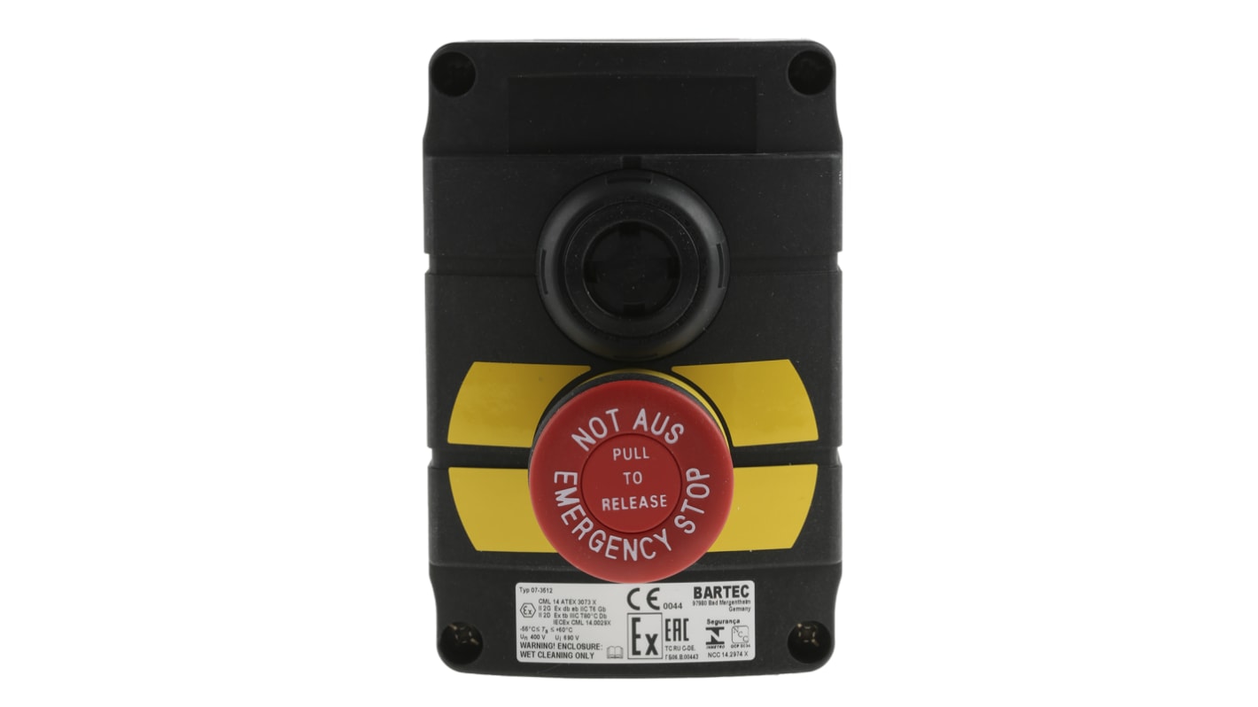 Bartec Control Station Switch - SPDT, Thermoplastic, IP66, IP67