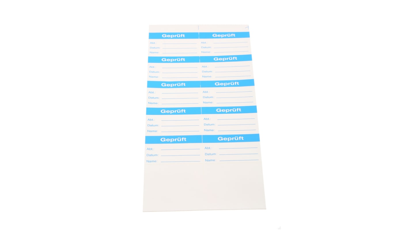 Idento Adhesive Pre-Printed Adhesive Label. Quantity: 10