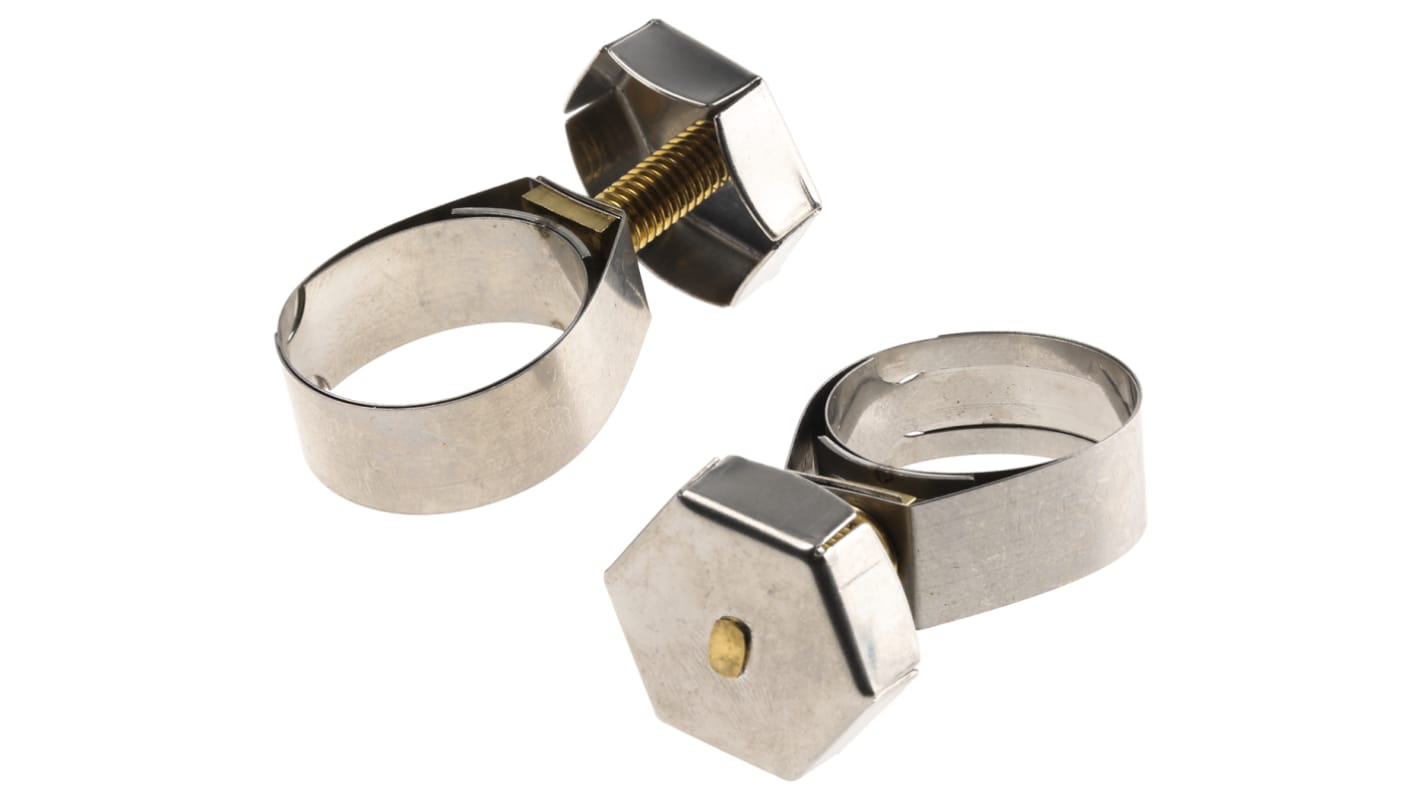 Unex Brass (Bolt), Stainless Steel Thumb Hex Unex, 11mm Band Width, 19.8 → 25mm ID