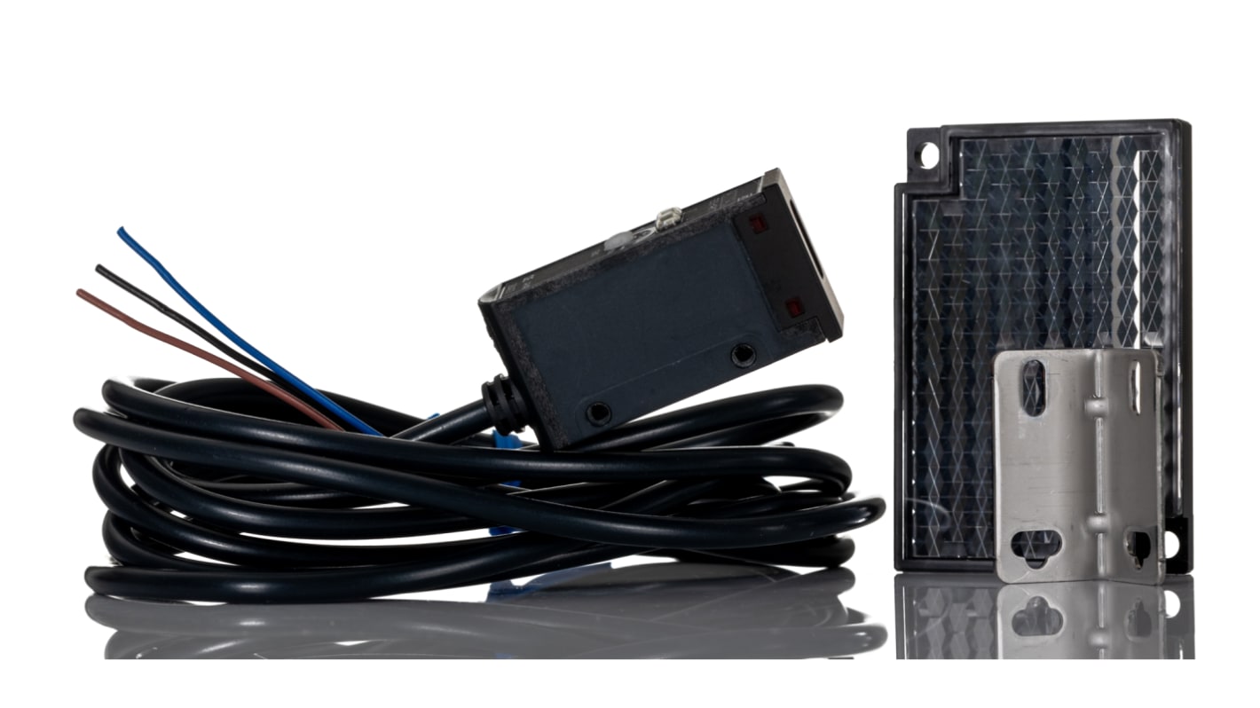 Rs-Online Sensore fotoelettrico Rettangolare Omron a retroriflessione rilevamento 100 mm → 2 m. uscita NPN
