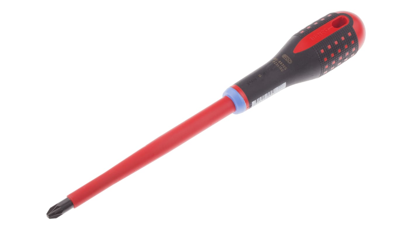 Bahco Pozidriv  Screwdriver, PZ3 Tip, 150 mm Blade, VDE/1000V, 272 mm Overall