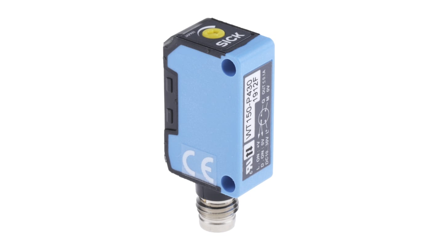 Rs-Online Sensore fotoelettrico Rettangolare SICK a diffusione rilevamento 10 mm → 250 mm uscita PNP