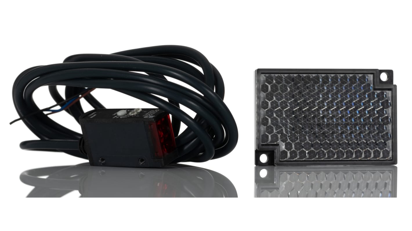 Rs-Online Sensore fotoelettrico Rettangolare Omron a retroriflessione rilevamento 100 mm → 300 mm uscita NPN