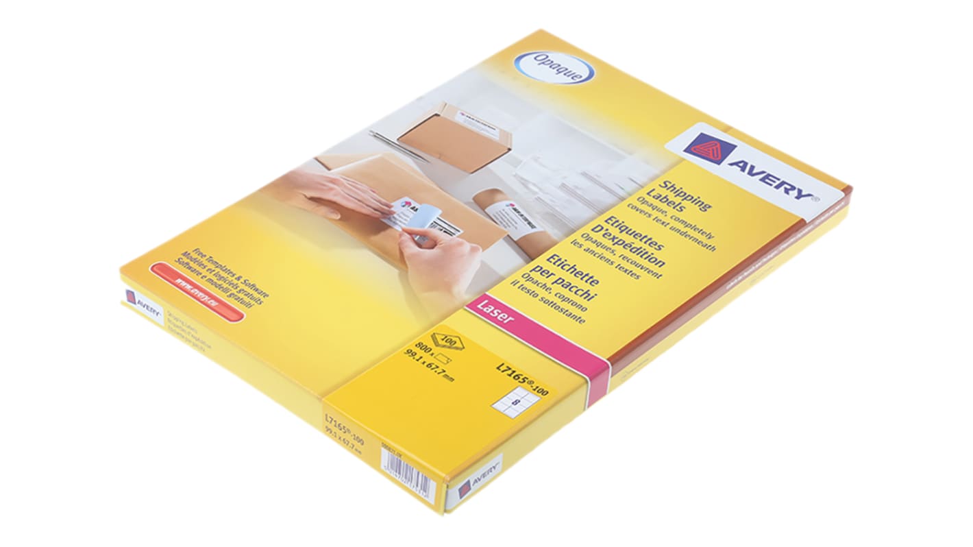 Avery White Adhesive Address Label Sheet, Pack of 100