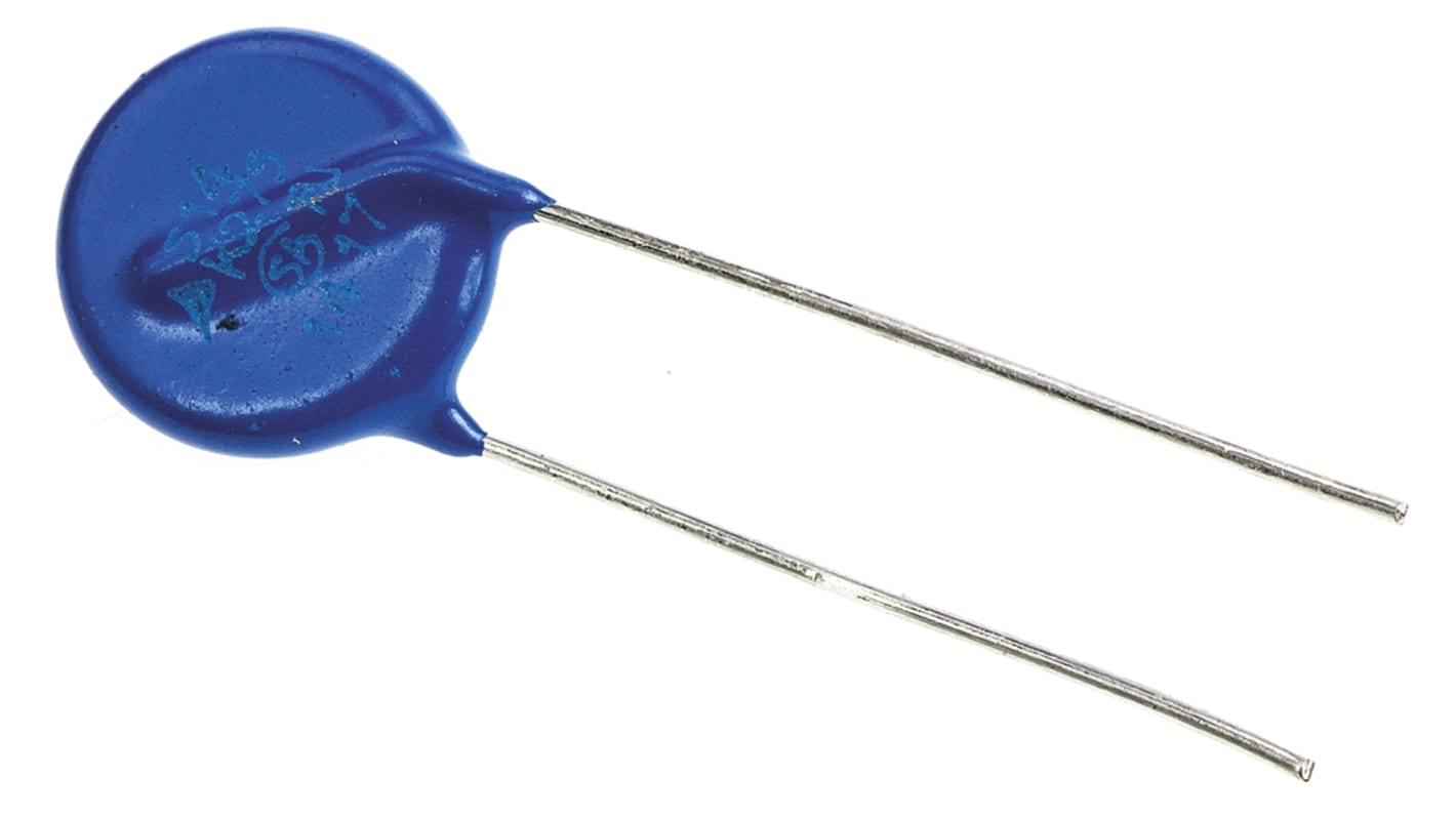 EPCOS Metalloxid-Varistor, 440pF, 430V, 275V, 71J, Metall / 50A, 4500A max., mm, Ø 15.5mm, 5mm