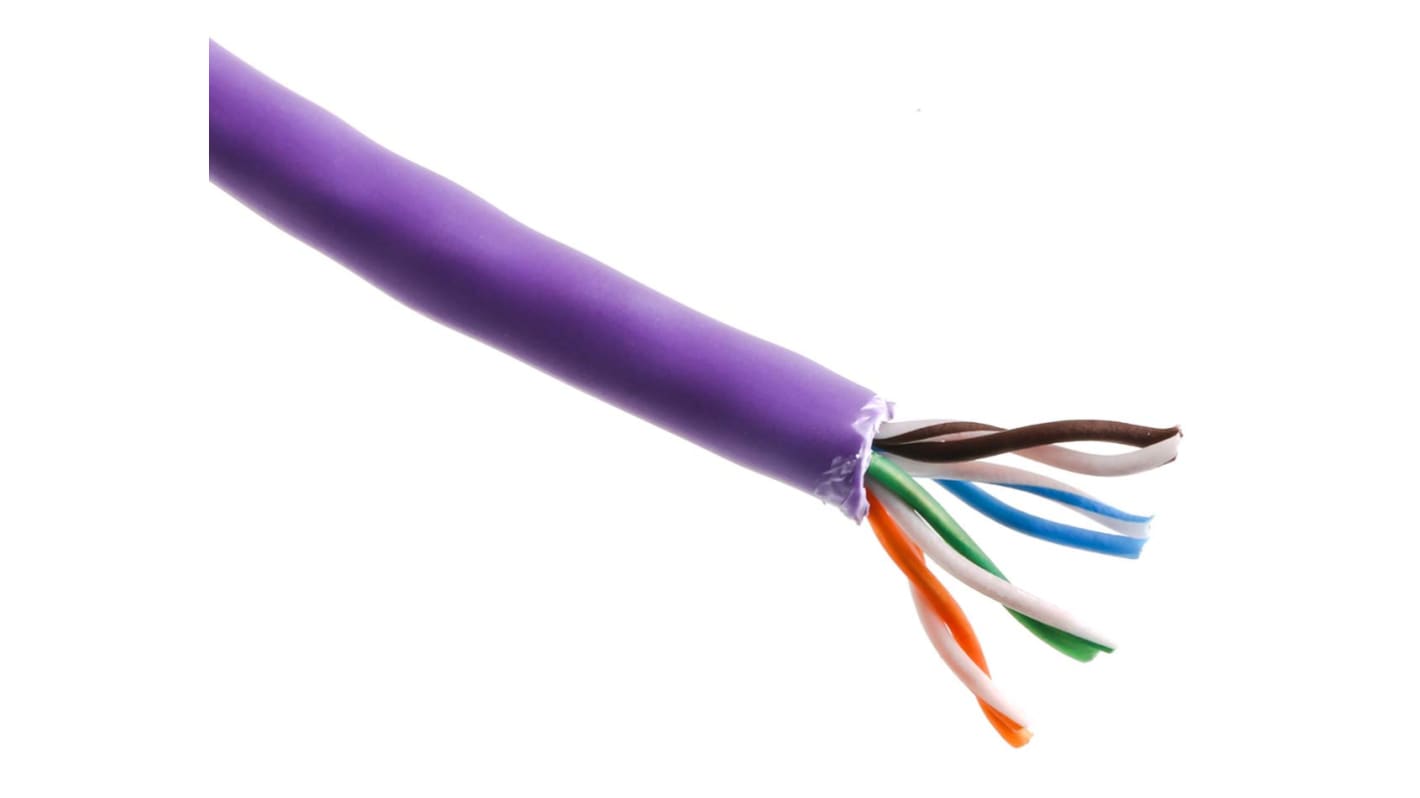 Brand-Rex, 305m Cat5e, Purple, U/UTP Unshielded, Unterminated