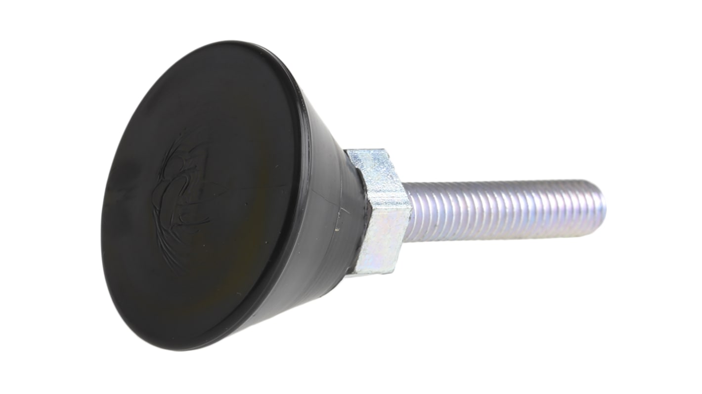 Pie Ajustable de Acero XF para Traviesa, para perfil de 30 mm, 60 mm, ranura de 7.2mm, rosca M6