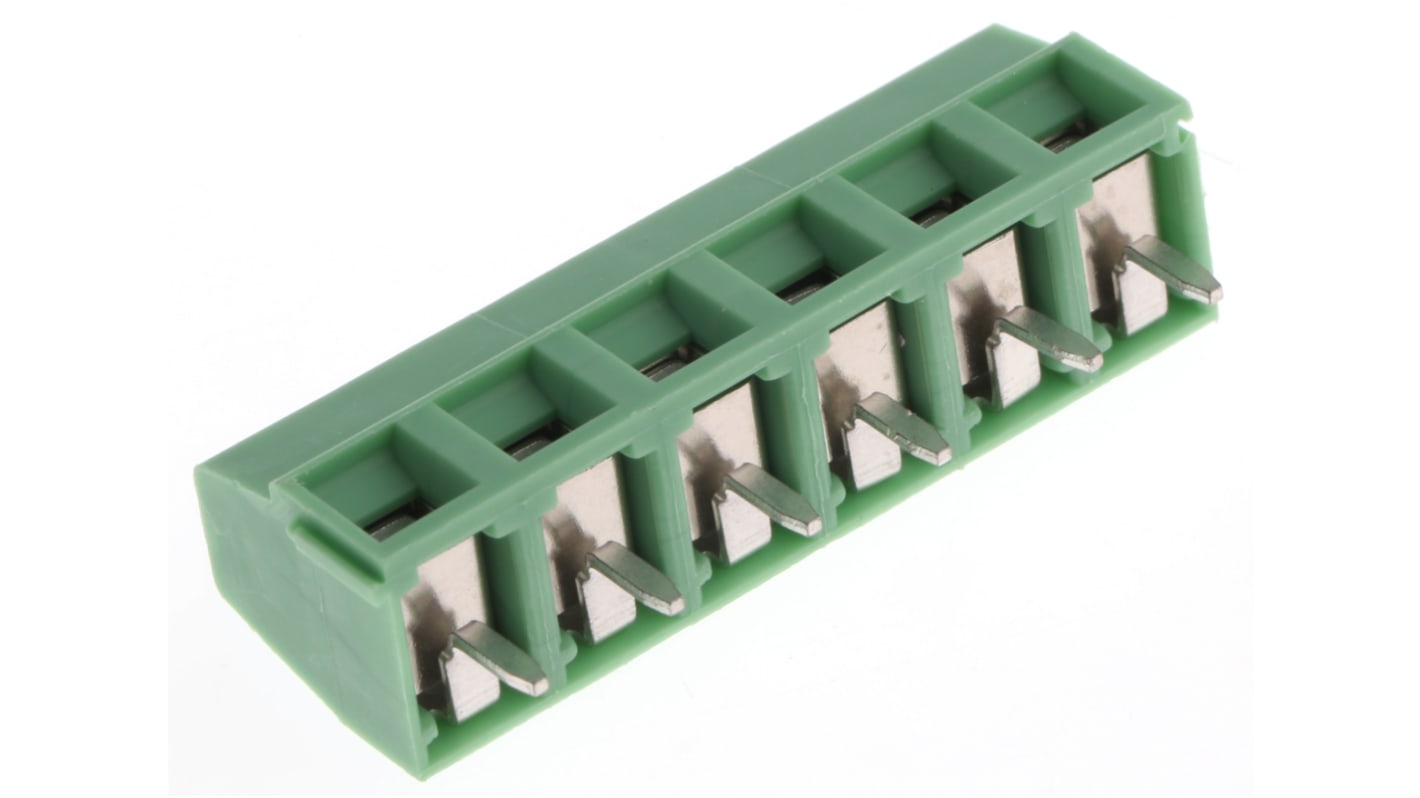 Phoenix Contact MKDSN 1.5/6-5.08 Series PCB Terminal Block, 6-Contact, 5.08mm Pitch, Through Hole Mount, 1-Row, Screw