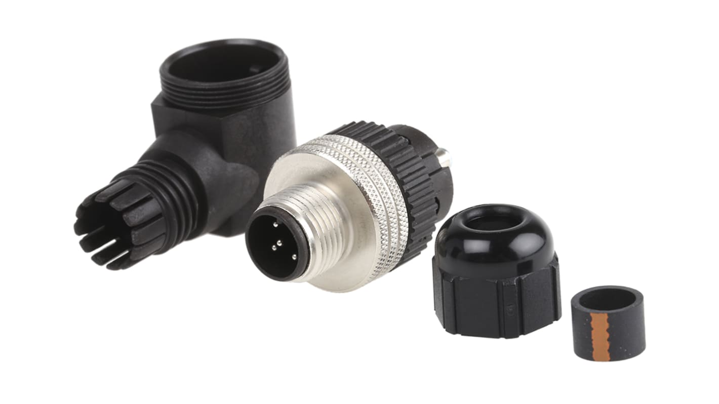 Brad from Molex Circular Connector, 5 Contacts, Cable Mount, M12 Connector, Plug, Male, IP68, Micro-Change Series