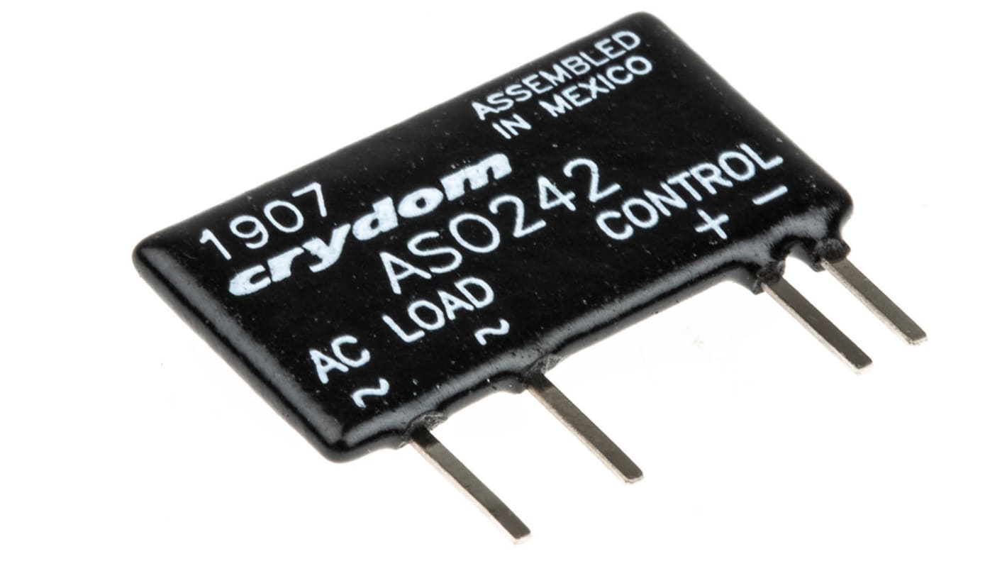 Relè a stato solido ASO242, Montaggio su circuito stampato, 2 A rms, 280 V rms, Zero-cross