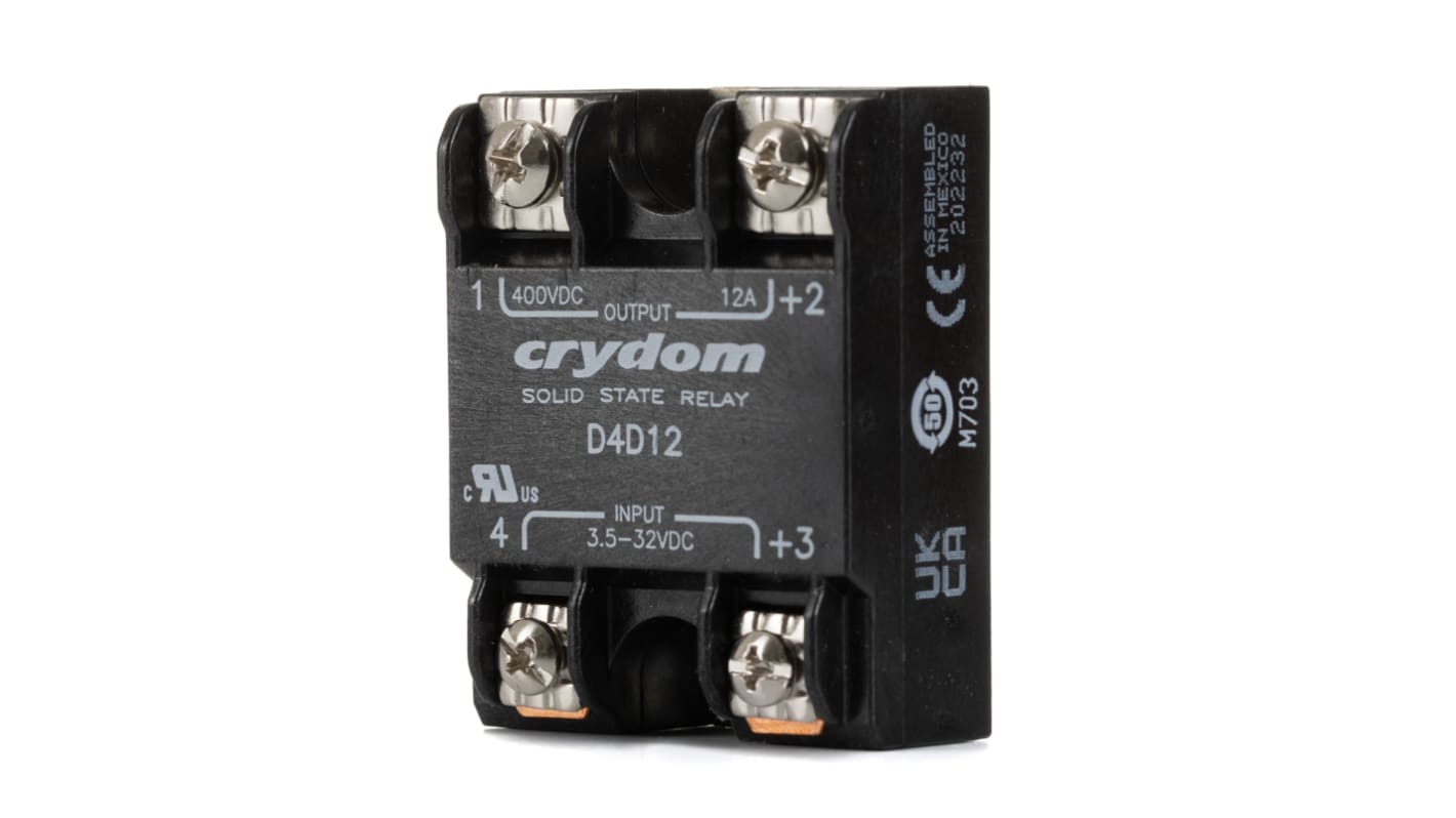 Sensata Crydom 1-DCL Series Solid State Relay, 12 A Load, Surface Mount, 400 V Load, 32 V Control