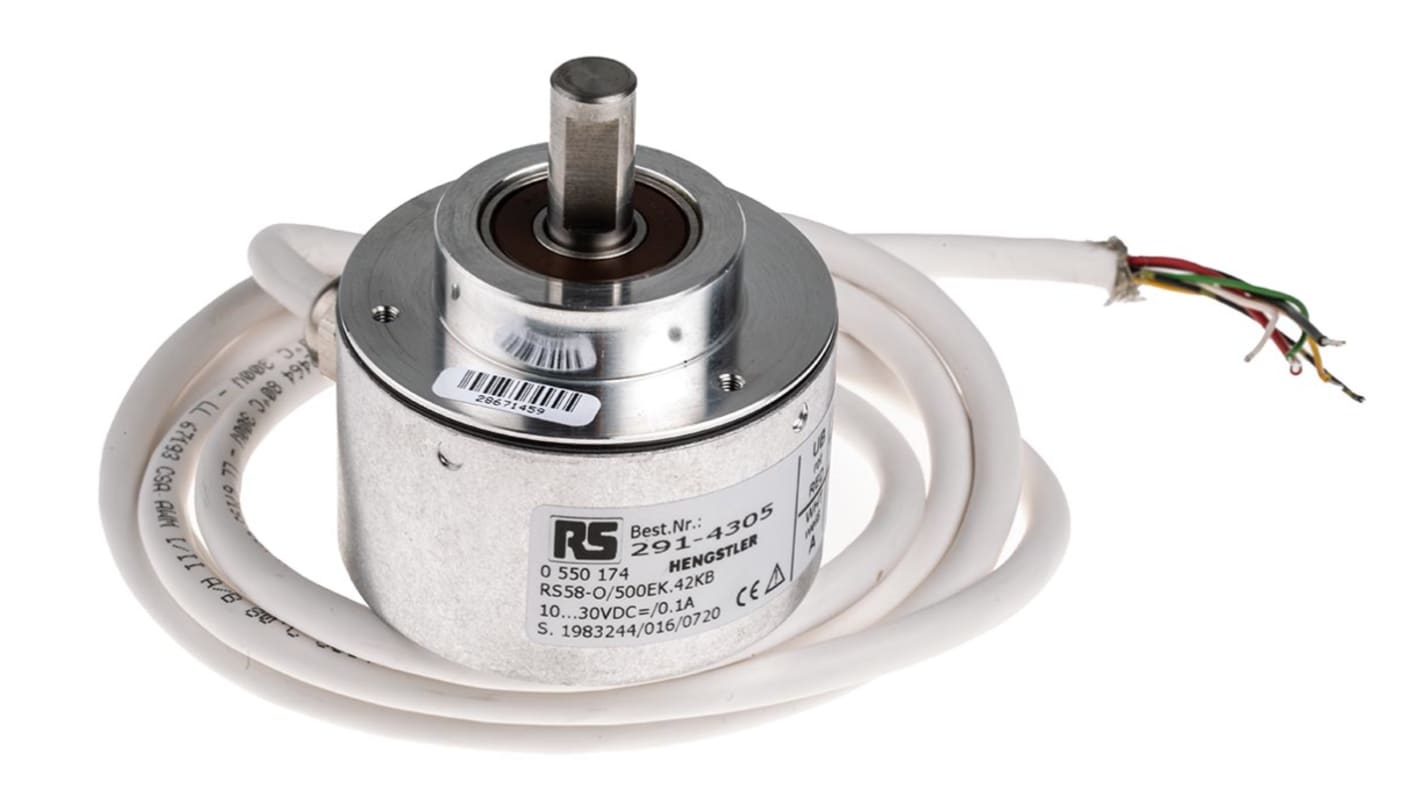 Hengstler RI58-O Series Incremental Incremental Encoder, 500 ppr, Push Pull Signal, Solid Type, 10mm Shaft