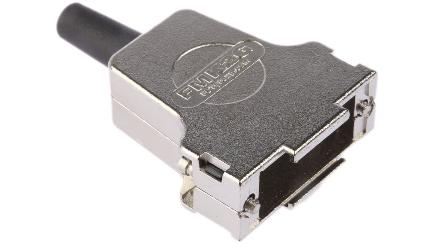 FCT from Molex FMK Series Die Cast Zinc D Sub Backshell, 15 Way, Strain Relief
