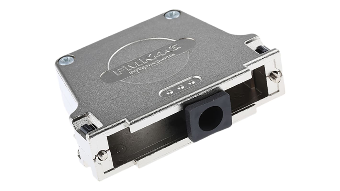 FCT from Molex FMK Series Die Cast Zinc D Sub Backshell, 37 Way, Strain Relief