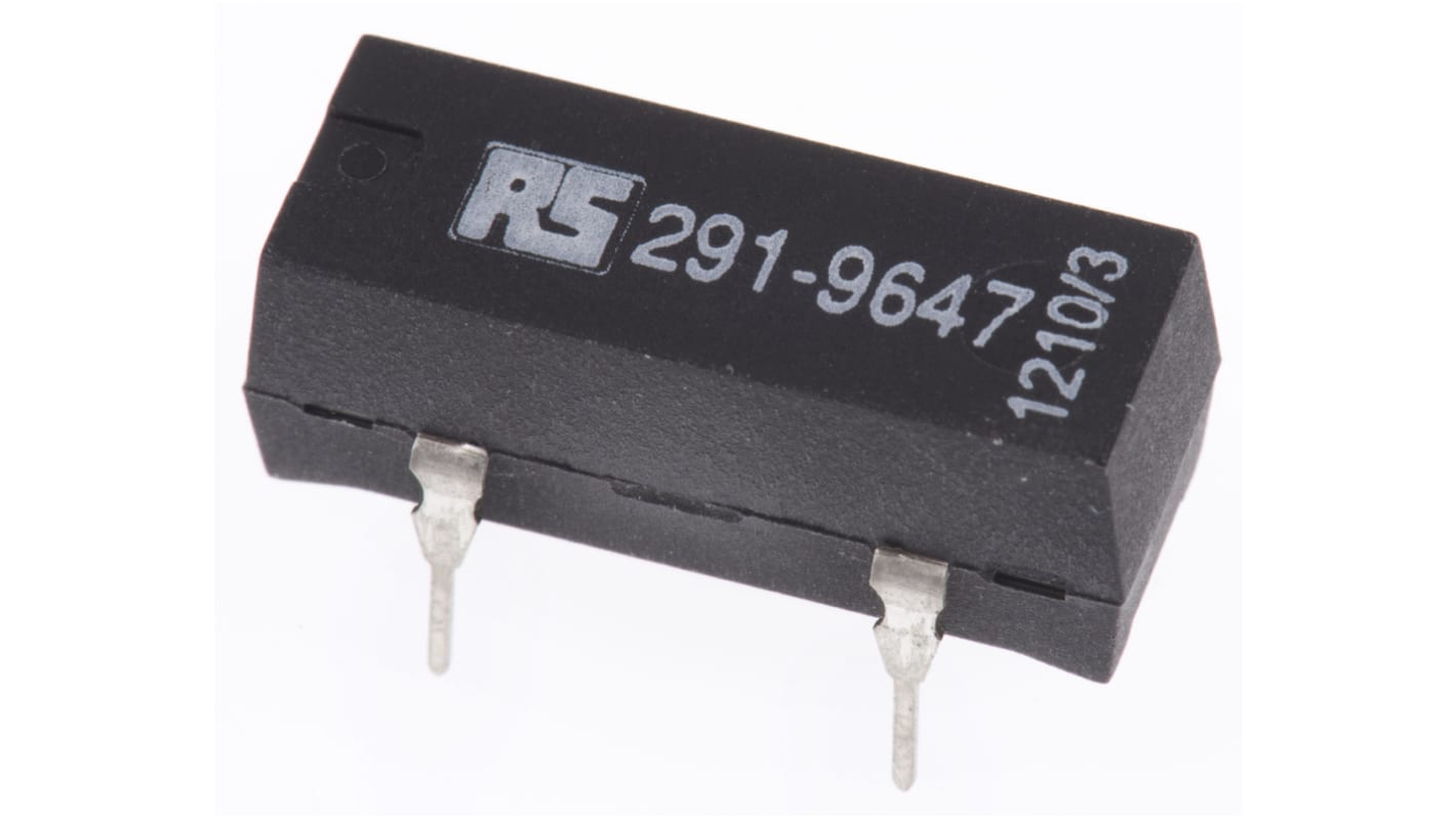 RS PRO PCB Mount Reed Relay, 24V dc Coil, SPST, 300V dc Max, 0.5 A Max, 2150Ω