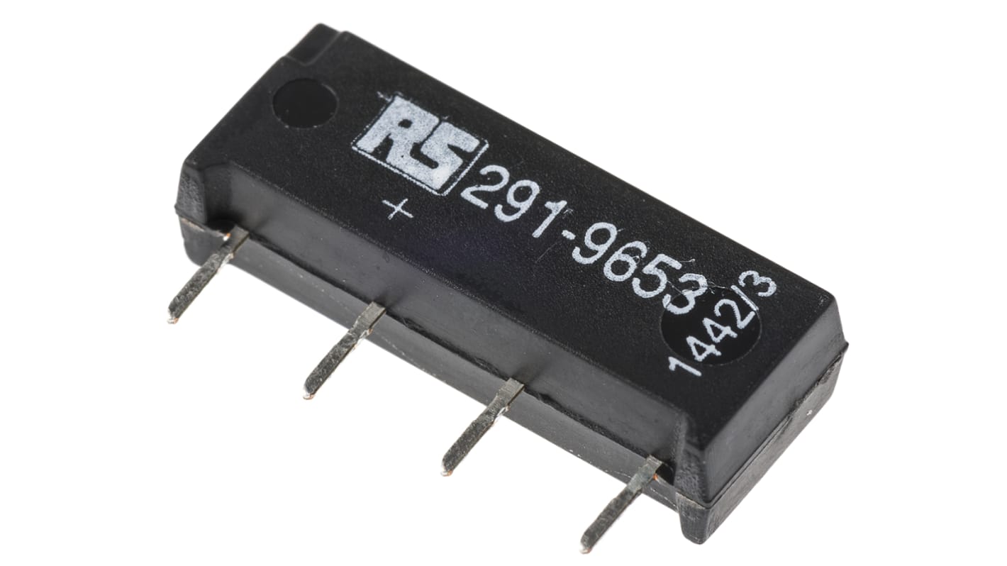 Meder PCB Mount Reed Relay, 12V dc Coil, SPST, 200V dc Max, 1 A Max, 1000Ω