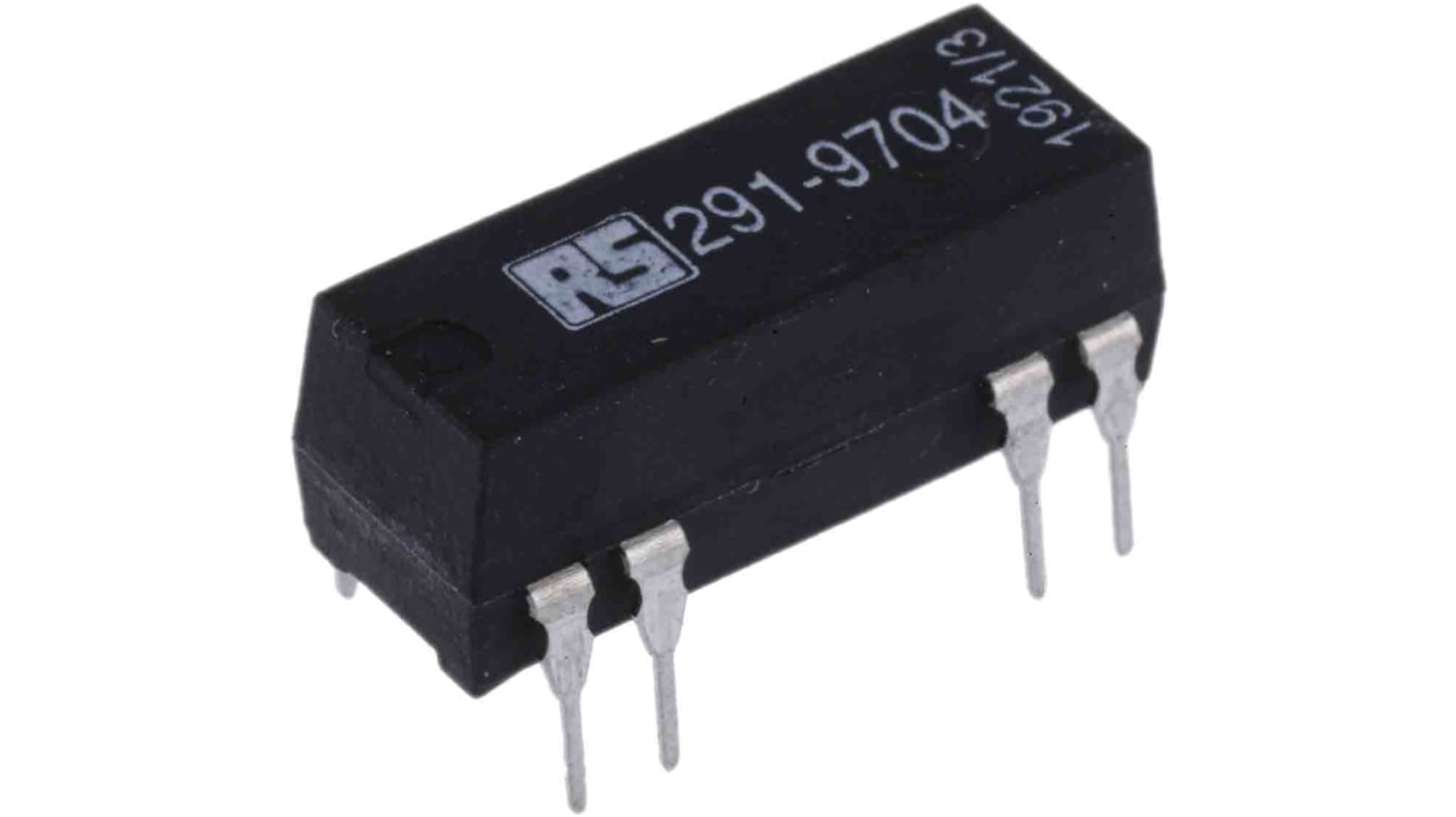 RS PRO PCB Mount Reed Relay, 5V dc Coil, SPDT, 175V dc Max, 0.25 A Max, 200Ω