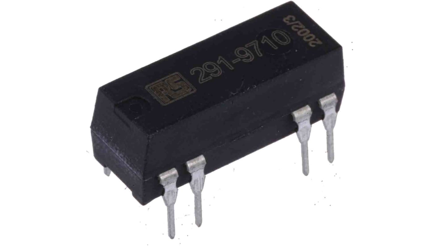 RS PRO PCB Mount Reed Relay, 5V dc Coil, SPST, 200V dc Max, 1 A Max, 500Ω