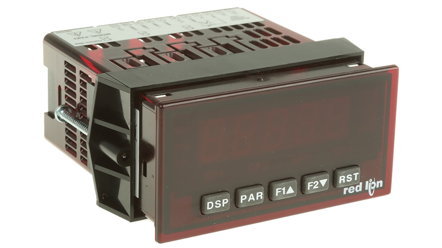 Analizador de red multifunción de panel Red Lion PAXT, con display LED, para Corriente, Temperatura, Voltaje, dim.