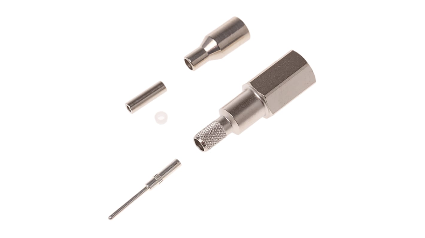 Telegartner Stecker Koaxialsteckverbinder FME-Steckverbinder, Kabelmontage Crimp-Anschluss, für RG316/U-Kabel, 50Ω,