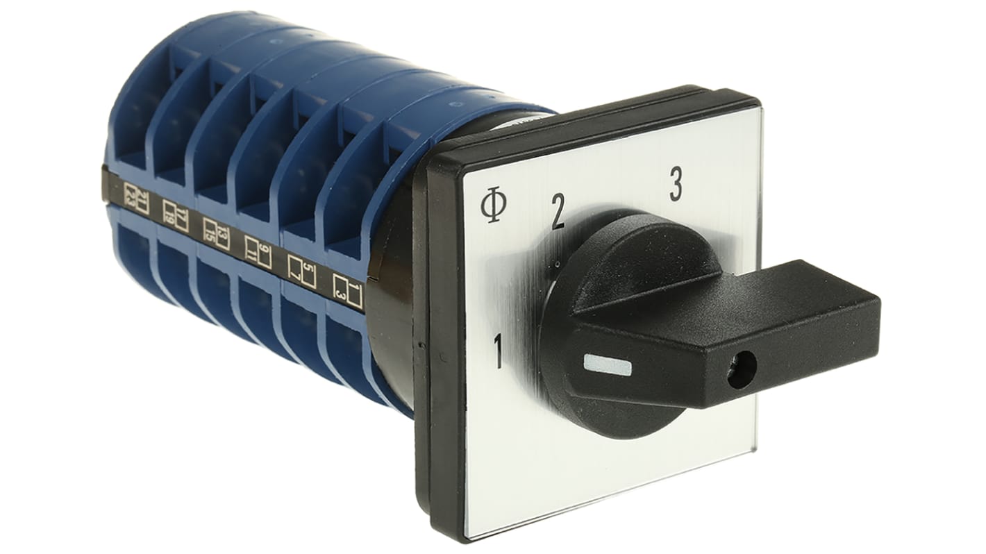 Interruttore Cam Kraus & Naimer C26.A271/GBA001.E 3P, 4 posizioni, 32A