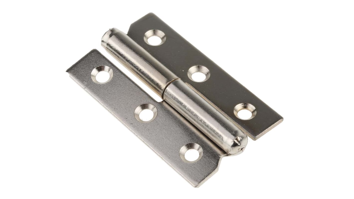 Pinet Steel Butt Hinge with a Lift-off Pin, Screw Fixing, 50mm x 30mm x 1.2mm