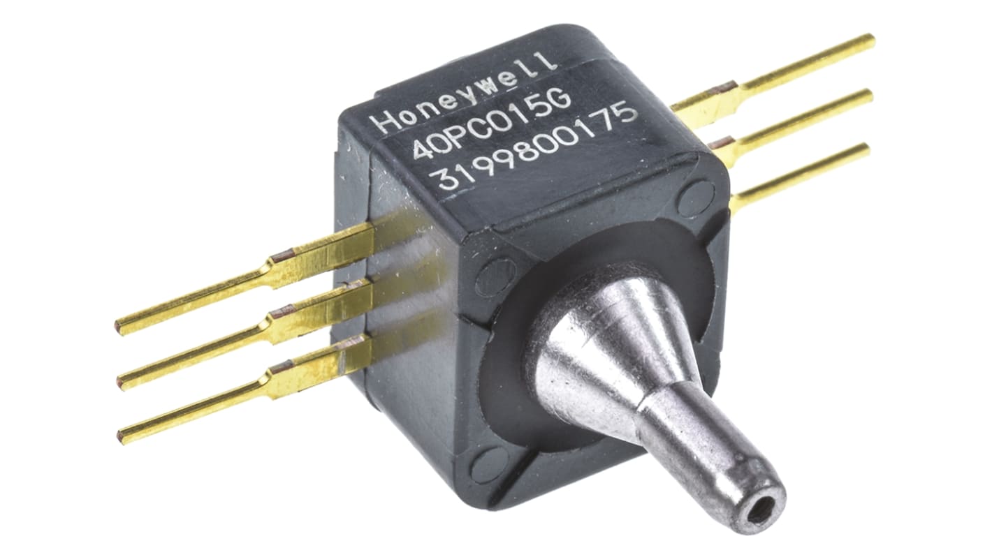 Honeywell 40PC Series Pressure Sensor, 0psi Min, 15psi Max, Amplified Output, Relative Reading