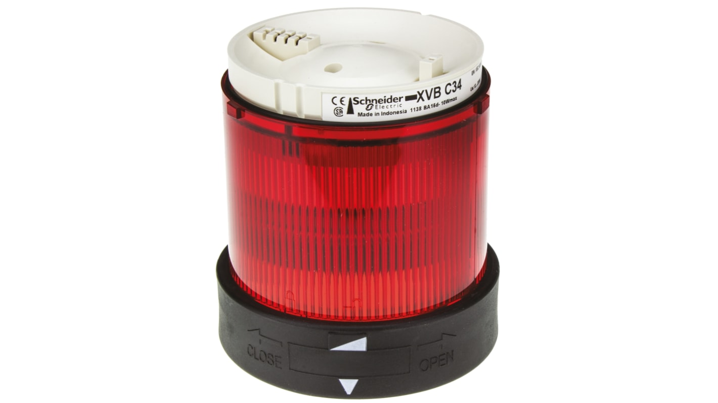 Schneider Electric Harmony XVB Series Red Steady Effect Beacon Unit, 250 V, Incandescent / LED Bulb, AC, IP65