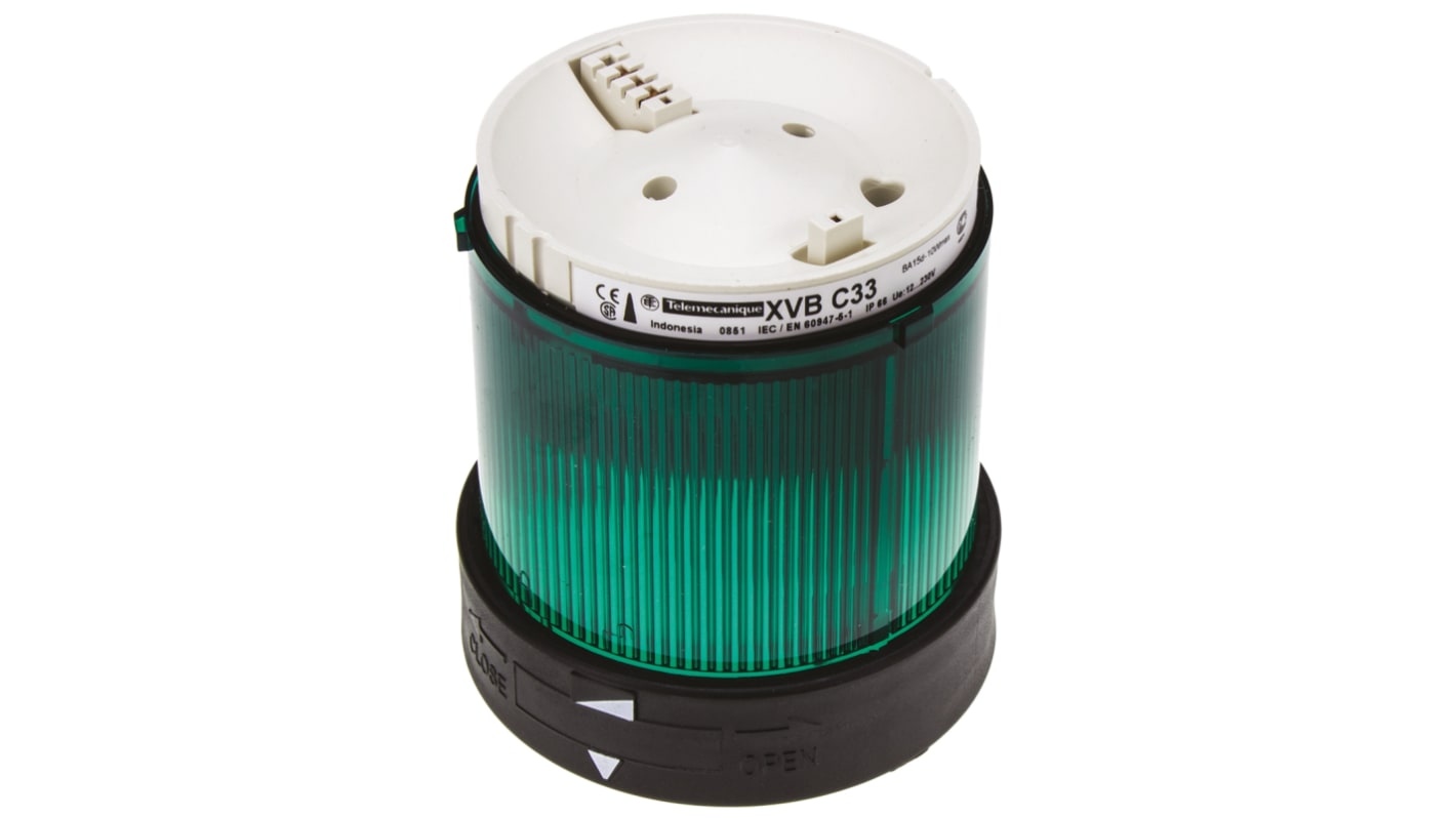 Elemento luminoso Schneider Electric Harmony XVB constante, Incandescente, LED, Verde, Ø 70mm, alim. 250 V