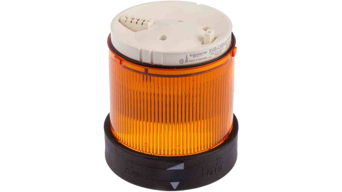 Schneider Electric LED警示灯, 24 V（交流/直流）电源, Φ70mm底座, 琥珀色透镜, Harmony XVB系列
