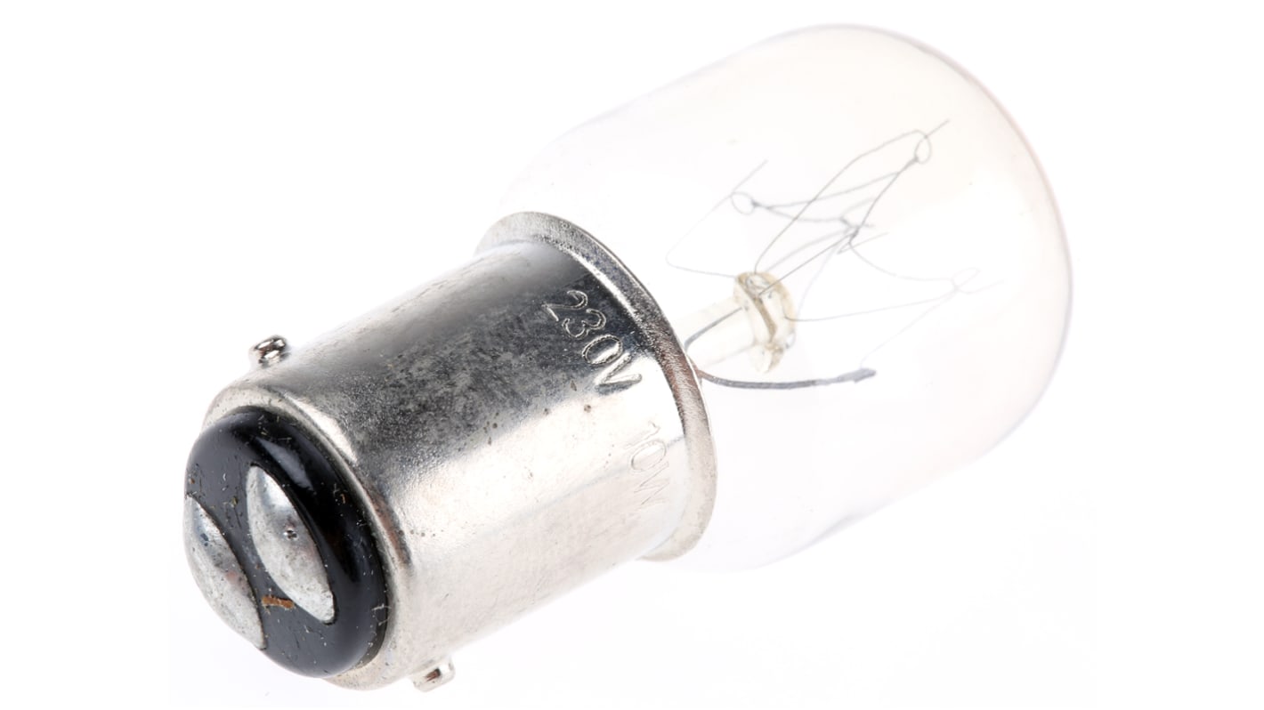 Schneider Electric Incandescent Clear Bulb, BA15d 230 V ac/dc