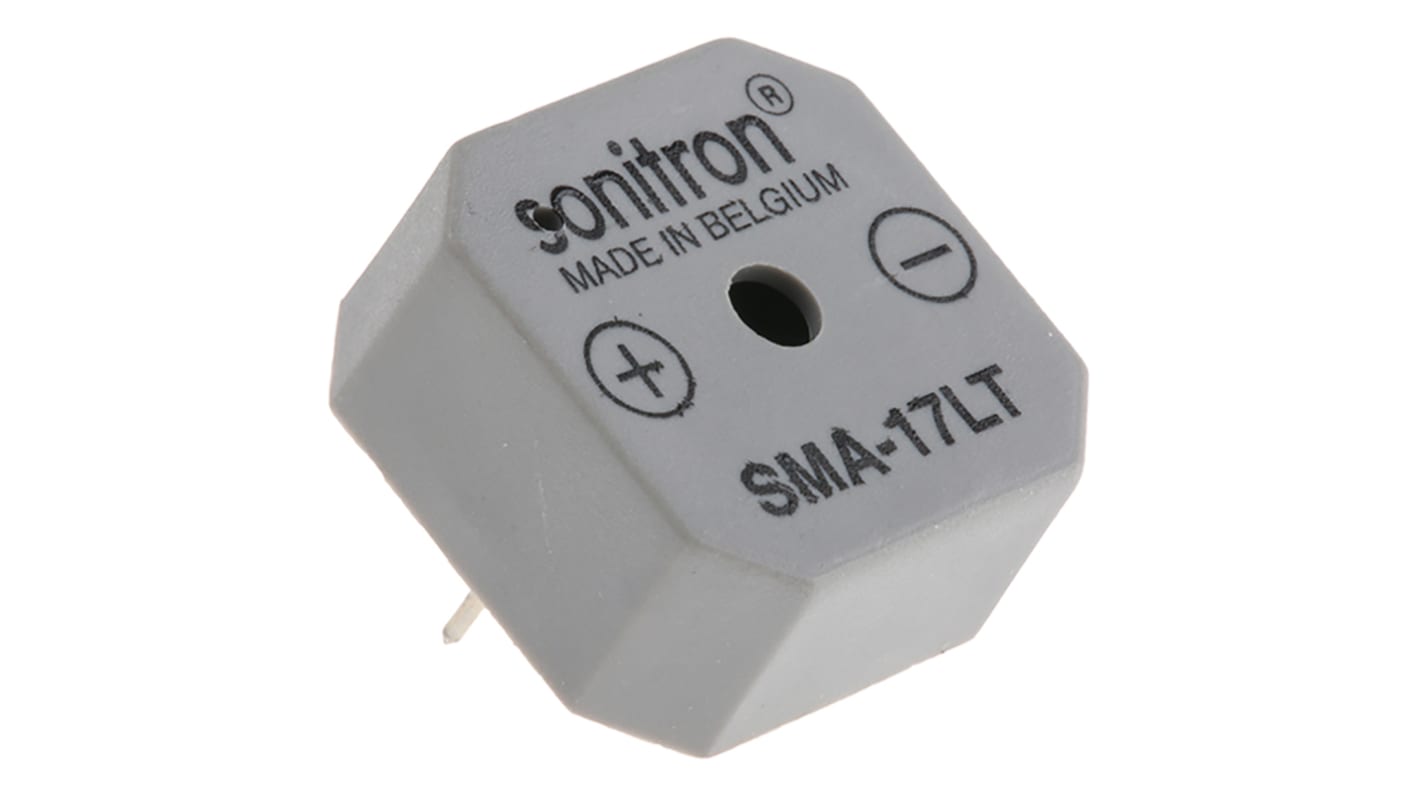 Avisador acústico Sonitron SMA-17LT-P10, 86dB, Montaje en orificio pasante, Continua, Interno