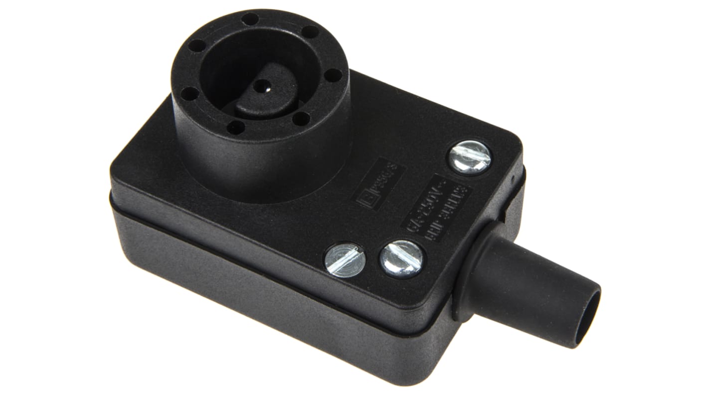 Bulgin 电源连接器插座, 8, 250 V 交流, 6A, 电缆安装, 螺钉端接