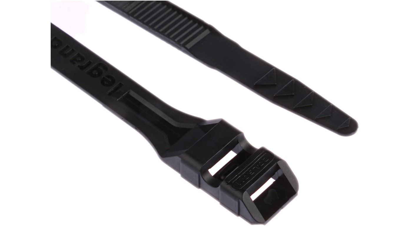 Legrand Cable Tie, 265mm x 9 mm, Black PA 12, Pk-100