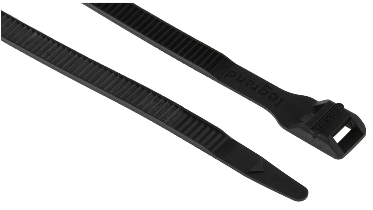 Legrand Cable Tie, 180mm x 6 mm, Black PA 12, Pk-100