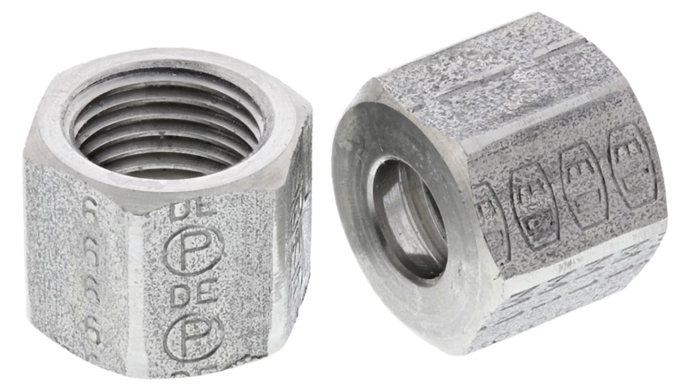 Legris Stainless Steel Pipe Fitting Hexagon Sleeve Nut Metric M10