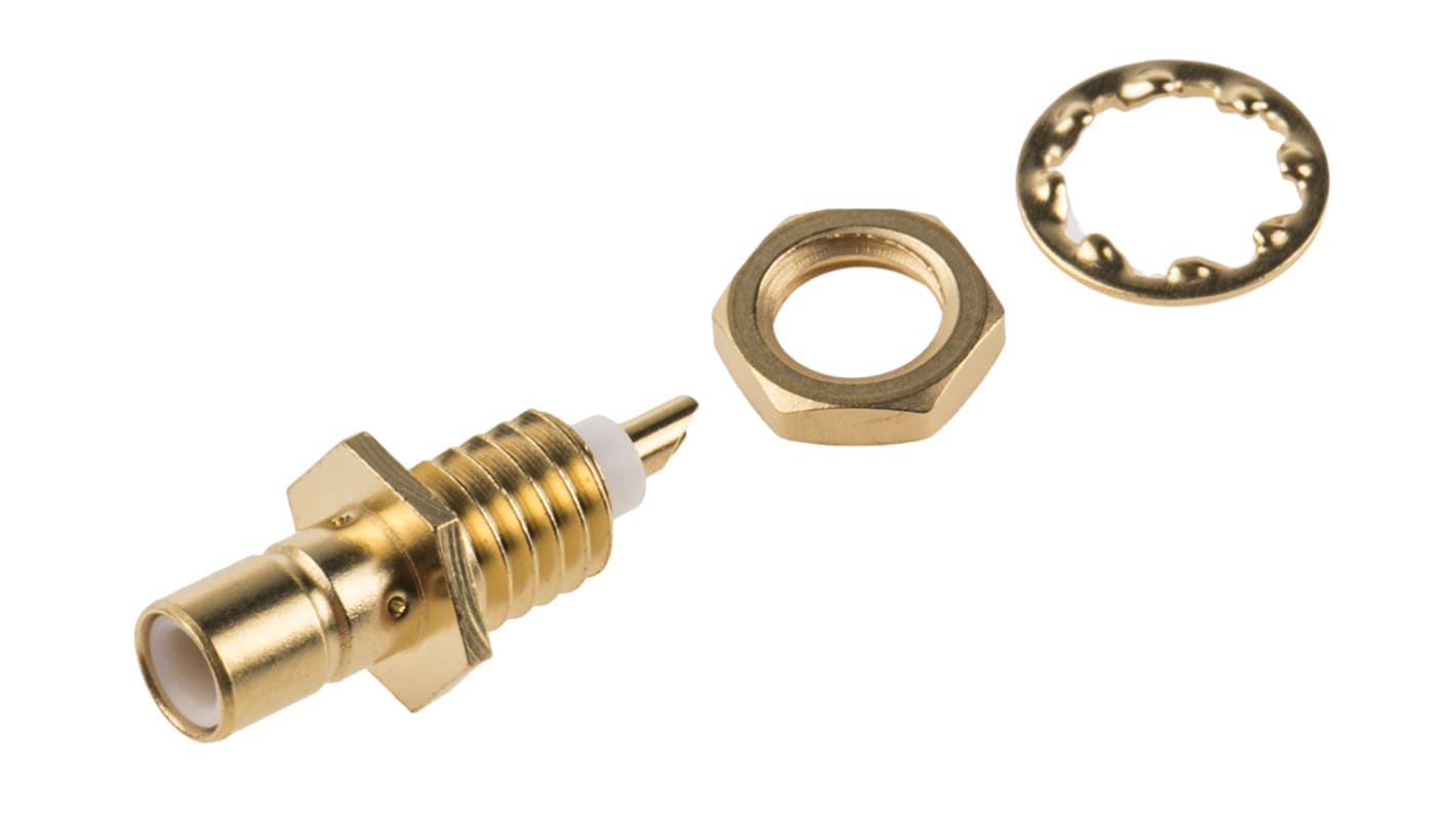 Radiall, Jack Panel Mount SMB Connector, 50Ω, Solder Termination, Straight Body