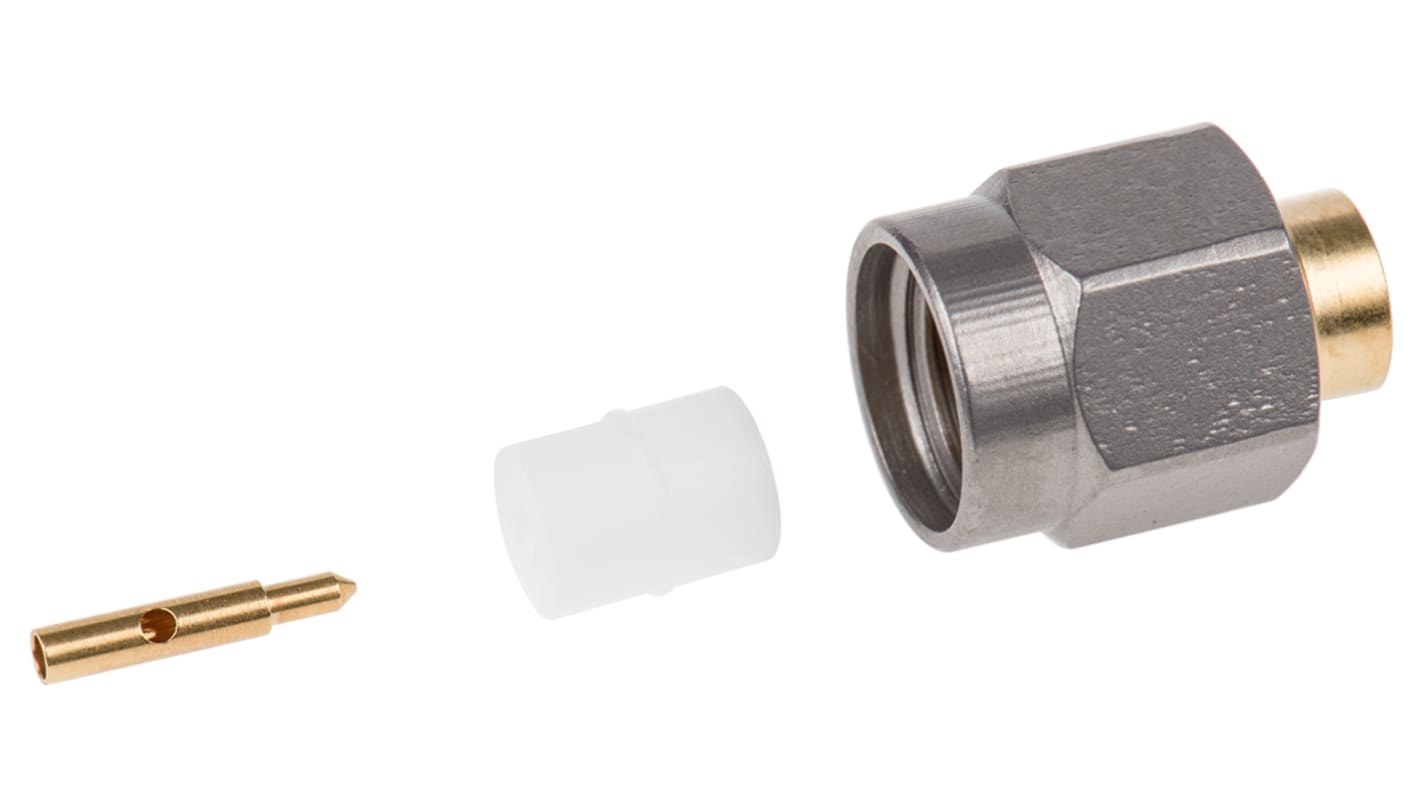 Connettore coassiale Ad angolo retto Radiall, Maschio, 50Ω, Montaggio su cavo