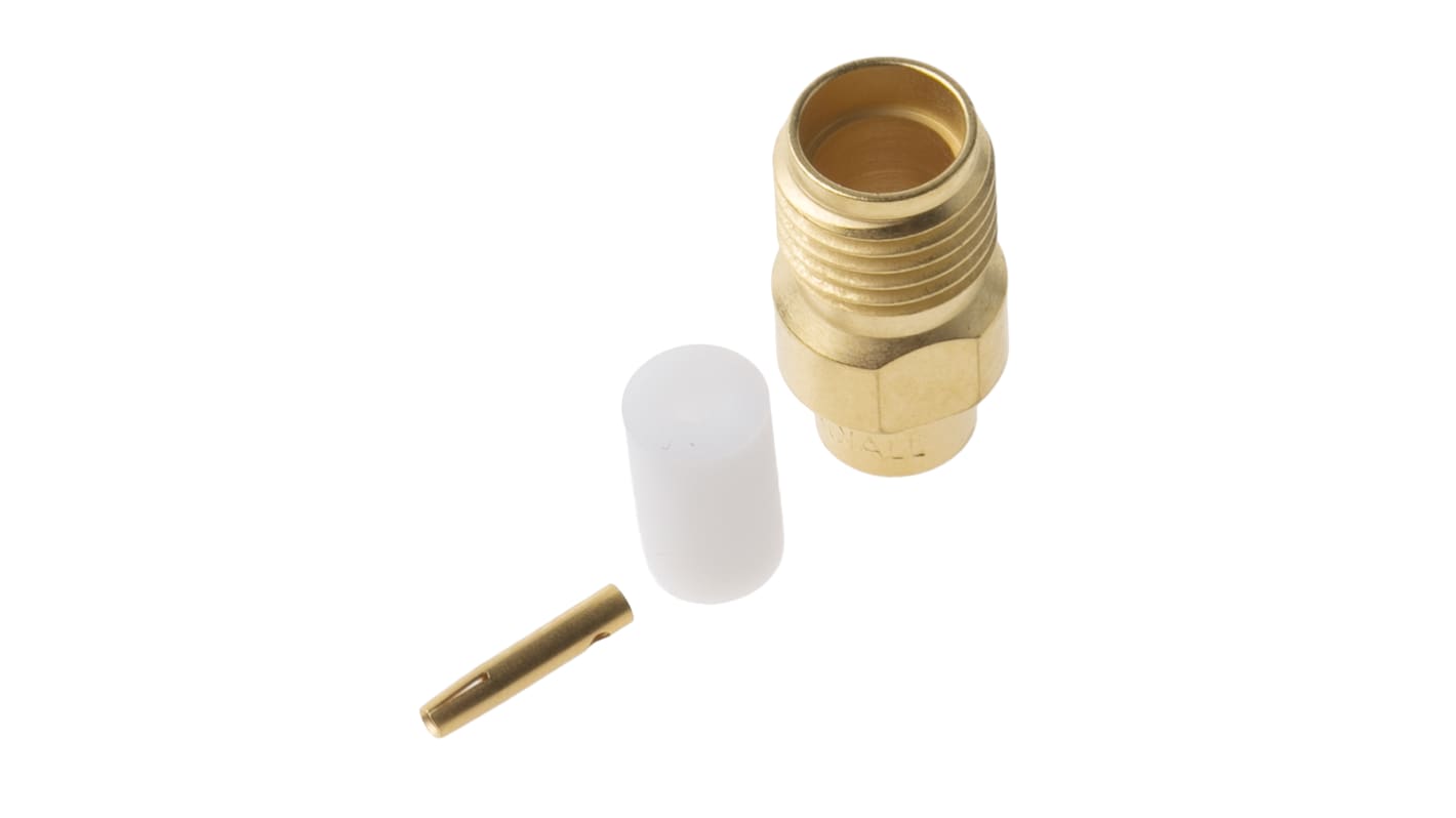 Radiall, Jack Cable Mount SMA Connector, 50Ω, Solder Termination, Right Angle Body