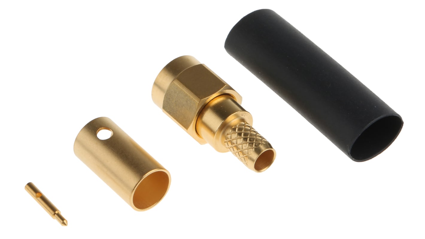 Connettore SMA Radiall maschio, diritto, 50Ω, montaggio su cavo, a crimpare