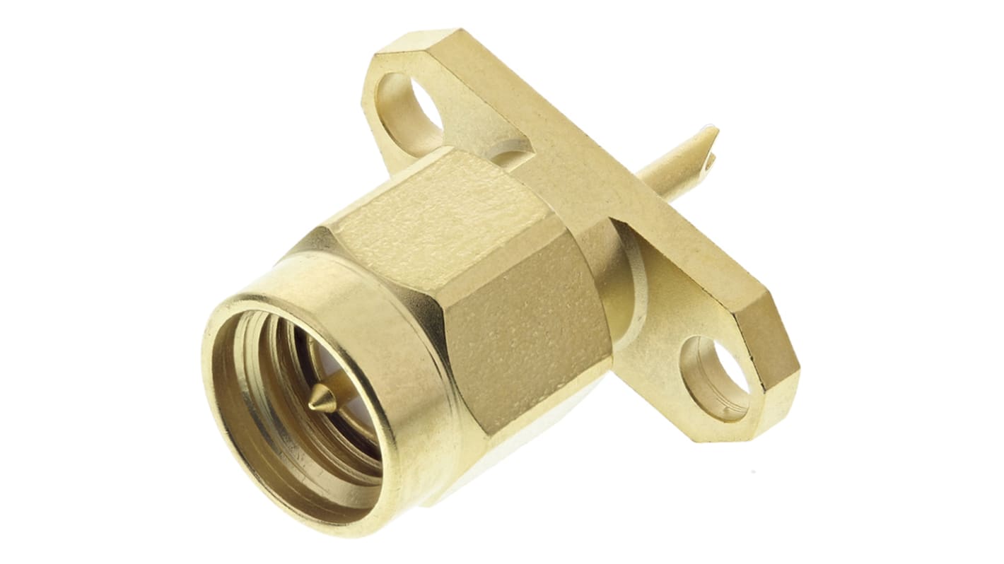 Radiall, Plug Panel Mount SMA Connector, 50Ω, Solder Termination, Straight Body