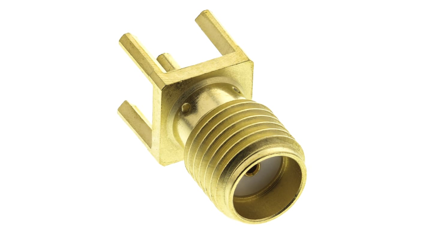 Radiall SMA连接器母座, 50Ω, PCB安装, 焊接端接, 直向