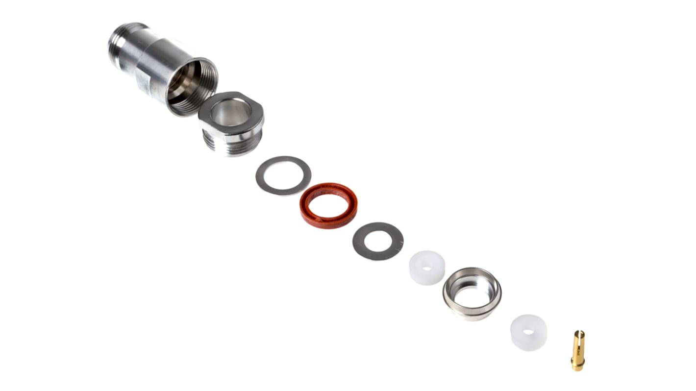 Radiall, Jack Cable Mount N Connector, 50Ω, Clamp Termination, Straight Body