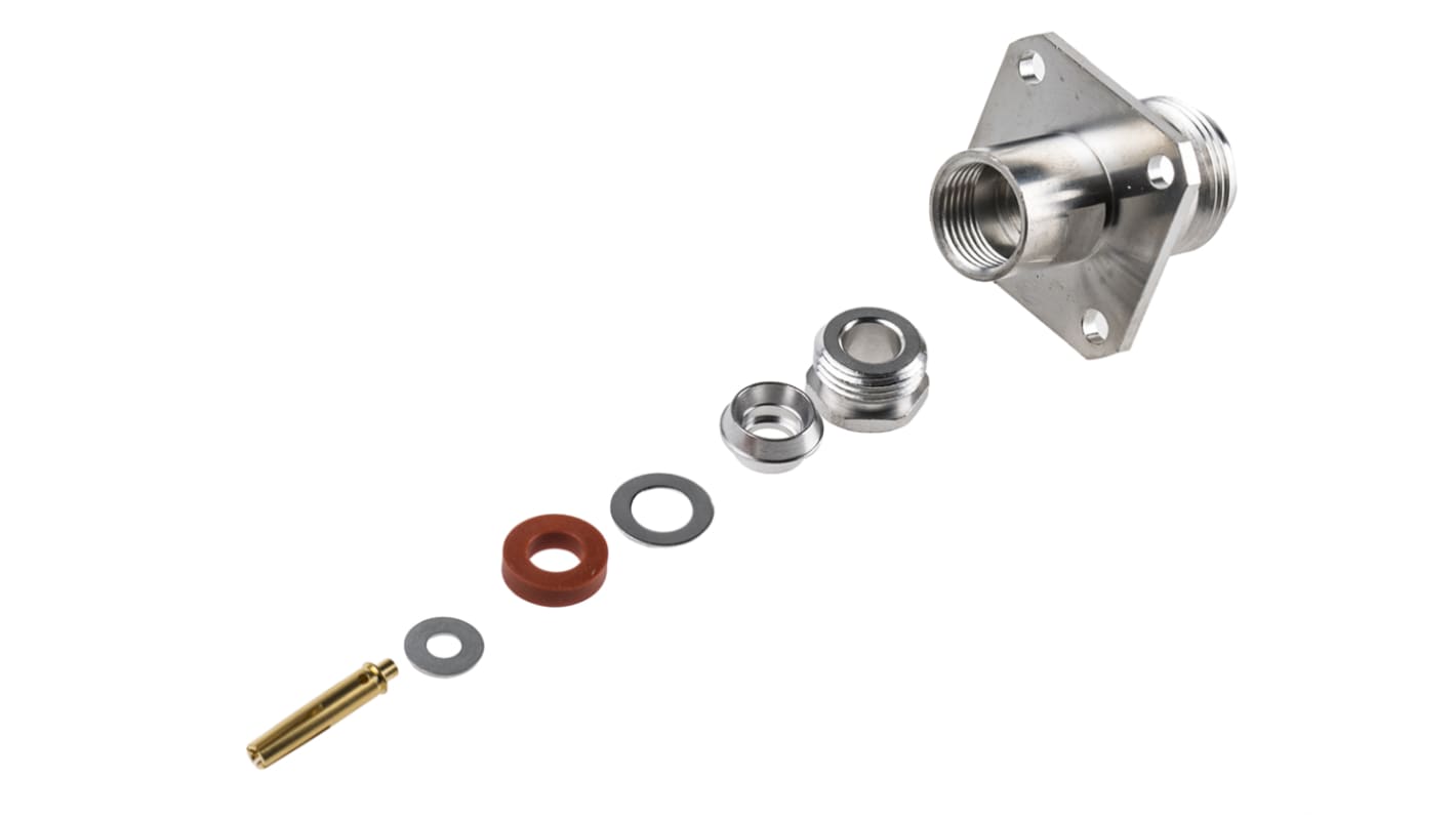 Radiall, Jack Panel Mount N Connector, 50Ω, Clamp Termination, Straight Body