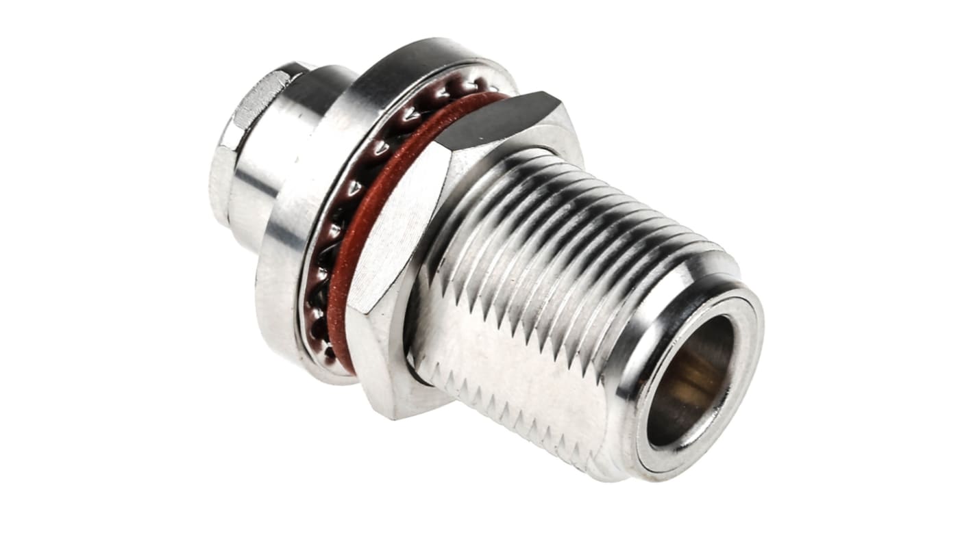 Radiall, Jack Panel Mount N Connector, 50Ω, Clamp Termination, Straight Body