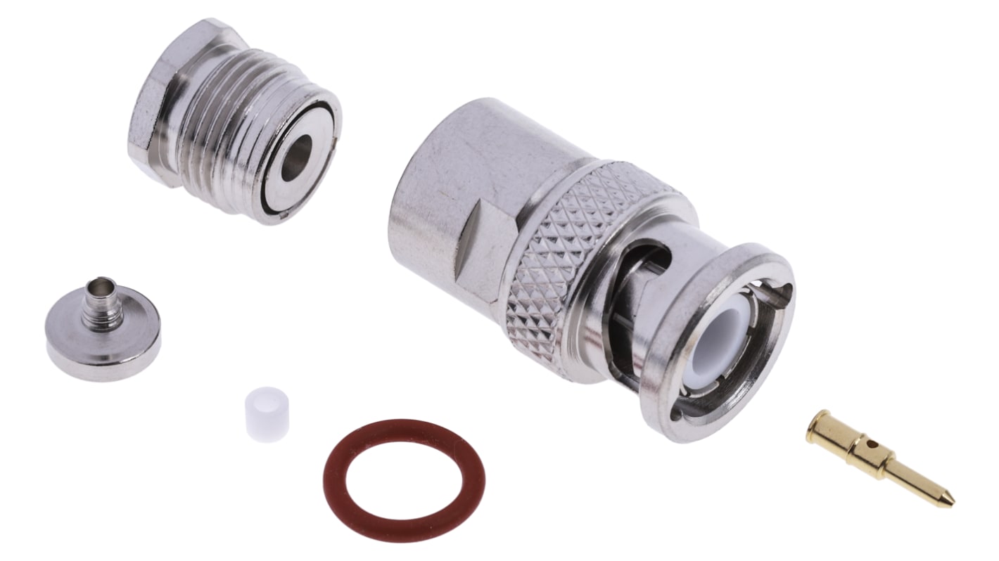 Radiall, Plug Cable Mount BNC Connector, 50Ω, Clamp Termination, Straight Body