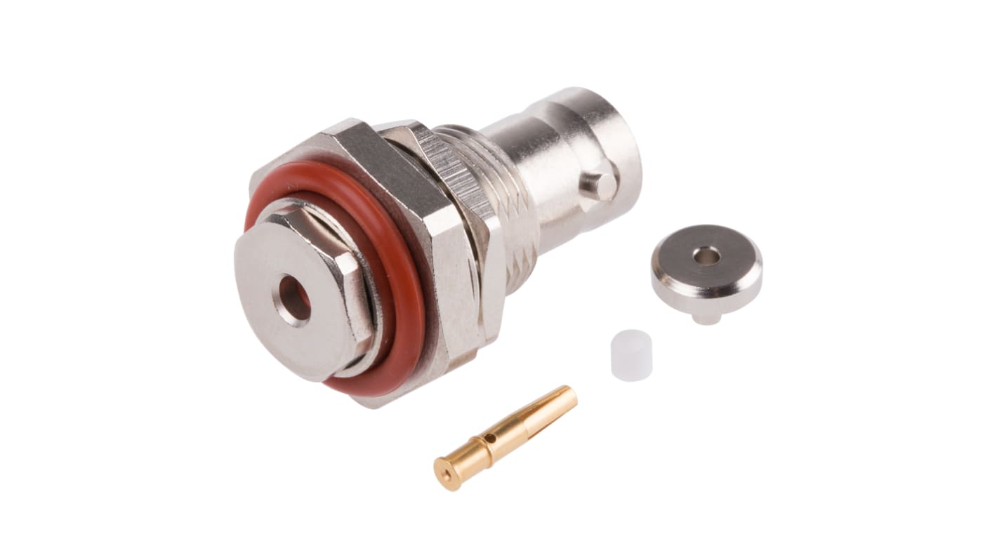 Radiall, Jack Panel Mount BNC Connector, 50Ω, Clamp Termination, Straight Body