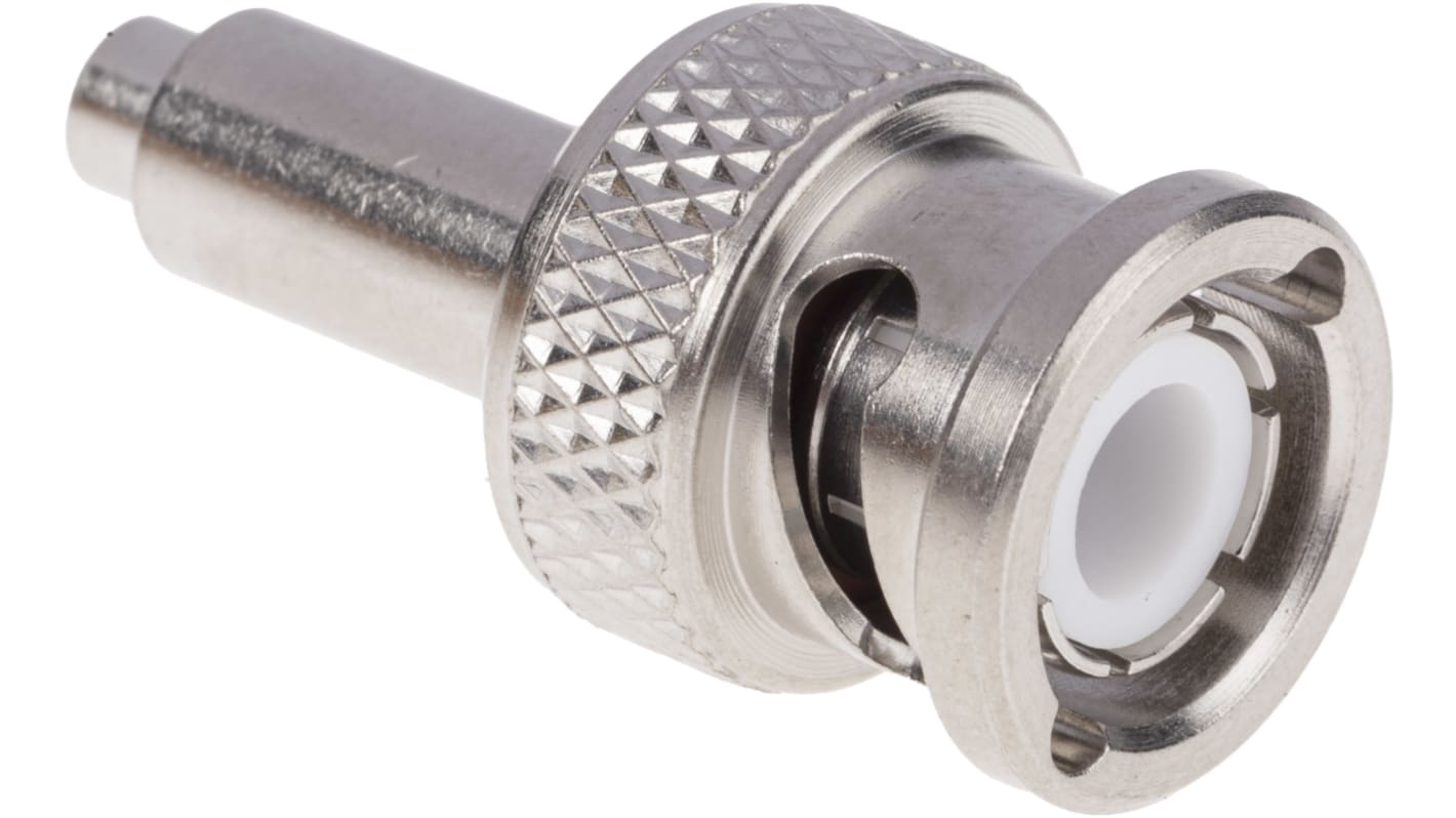BNC-Stecker, 50Ω, gerade, Kabelmontage, Crimp-Anschluss, 0 → 4GHz, RG188, RG316, Nickel