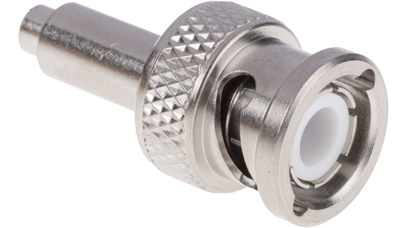 Radiall Straight 50Ω Cable Mount BNC Connector, Plug, Nickel, Crimp Termination, RG188, RG316