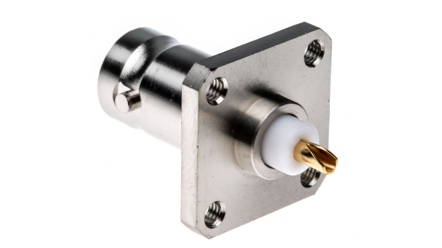 Radiall R141 Series, jack Flange Mount BNC Connector, 50Ω, Solder Termination, Straight Body